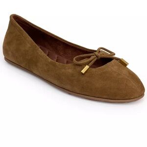 Elegant Brown Suede Ballet Flats
